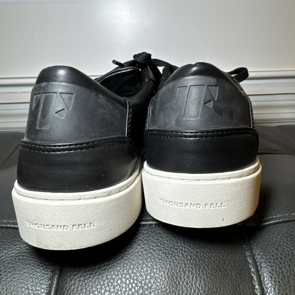 Thousand Fell Men’s 11.5 Low Top Lace Up Sneakers Black/White - Picture 7 of 9